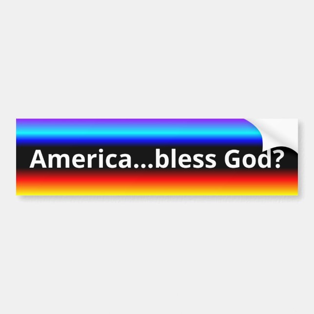 Amerika.Gud välsigne? (nej www) Bildekal (Framsidan)