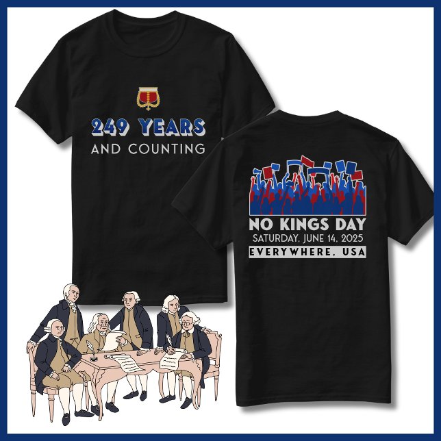 Amerika har ingen protestdag i Kung 2025 T Shirt (No Kings Day June 14, 2025 Protest Rally Shirt)