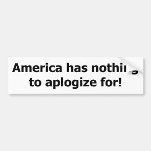 Amerika har ingenting att aplogize för bildekal