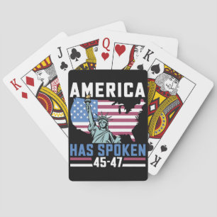 Amerika har talat 45 47 Trump President Vintage Casinokort