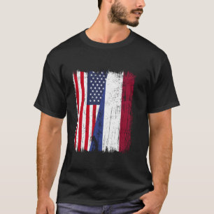 Amerika Holland Halv Flagga Amerikansk Holländsk K T Shirt