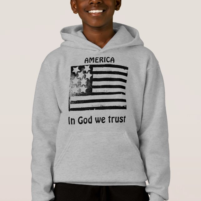 AMERIKA hoodie Tröja (Framsida)