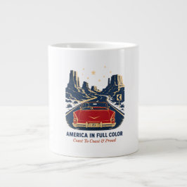Amerika i full färg kaffemugg jumbo mugg