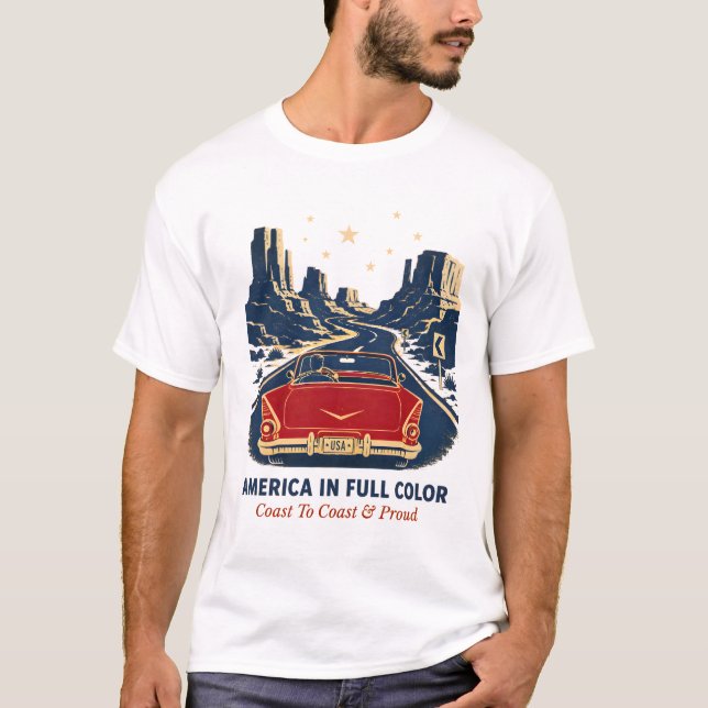 Amerika i full färg T-shirts (Framsida)