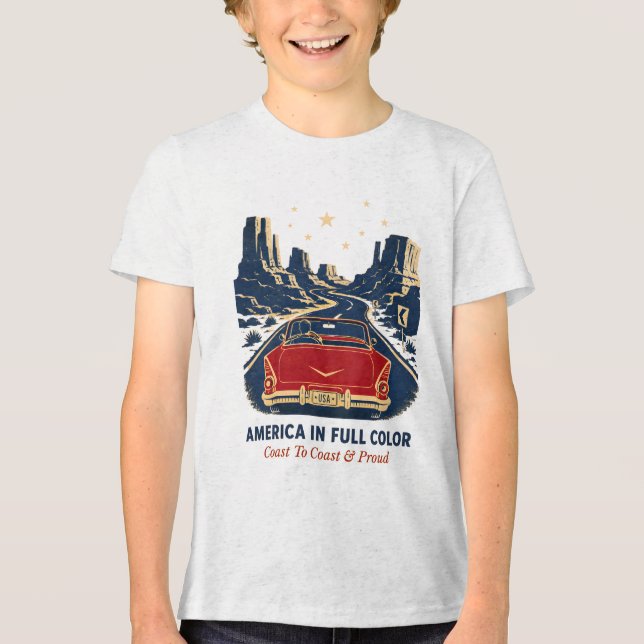 Amerika i full färg T-shirts (Framsida)