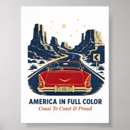 Amerika i fullfärg poster