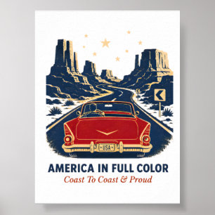 Amerika i fullfärg poster