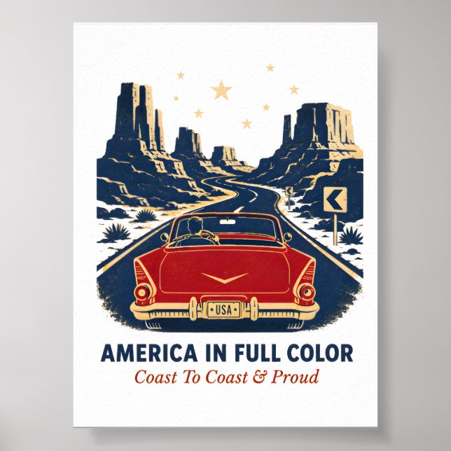 Amerika i fullfärg poster (Framsidan)