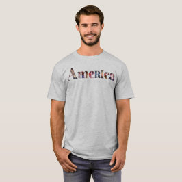 Amerika i fyrverkerier t shirt