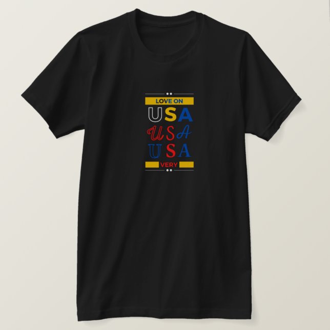 Amerika i hjärtat t shirt (Design framsida)