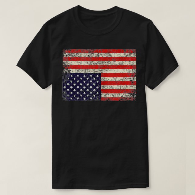 Amerika i nöd upp och ned-Flagga T Shirt (Design framsida)