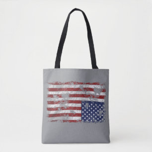 Amerika i nöd - upp och ned på Flagga Tygkasse