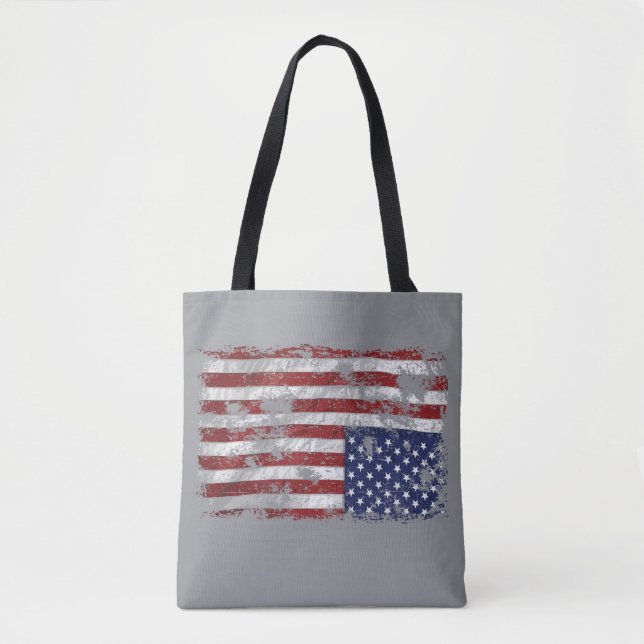 Amerika i nöd - upp och ned på Flagga Tygkasse (Framsida)