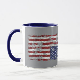 Amerika i nöd - upp och ned på United Stater Fl Mugg