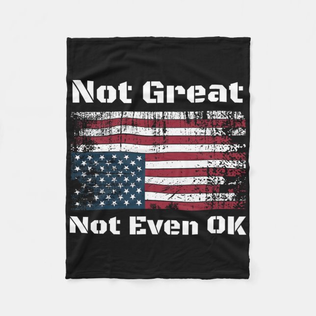 Amerika inte Underbar, inte ens okej amerikaner Re Fleecefilt (Framsidan)