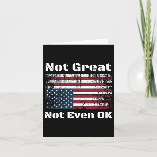 Amerika inte Underbar, inte ens okej amerikaner Re Kort (Framsida)