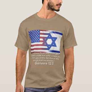 Amerika Israel stöd t-shirt familj