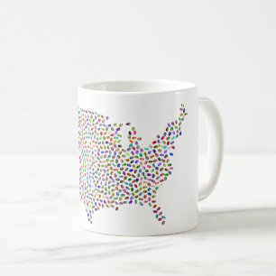 Amerika Kaffe Karta Kaffemugg