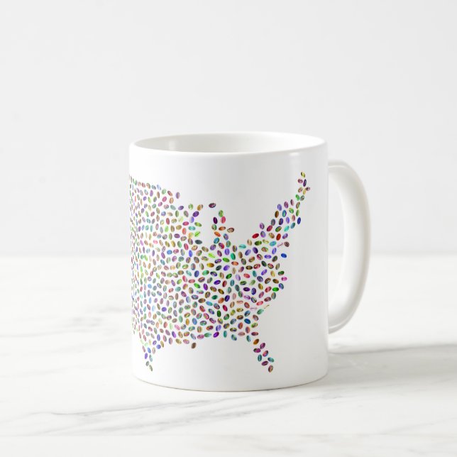 Amerika Kaffe Karta Kaffemugg (Framsida höger)