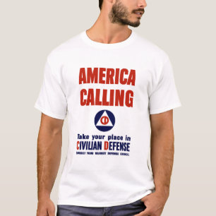 Amerika kalla -- Civilt försvar T-shirt