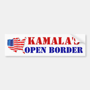 AMERIKA KAMALAS ÖPPNA GRÄNS USA! Flagga Bildekal
