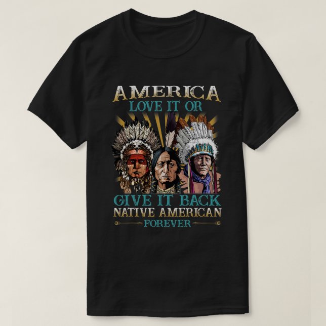 Amerika, Kärlek eller Ge, tillbaka amerikanska 40 T Shirt (Design framsida)