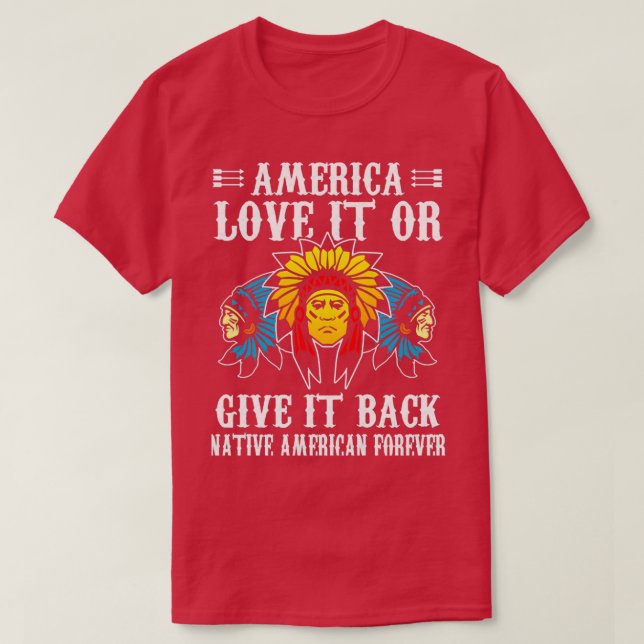 Amerika Kärlek eller Ge tillbaka amerikanska T Shirt (Design framsida)
