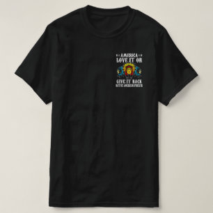 Amerika Kärlek eller Ge tillbaka amerikanska T Shirt