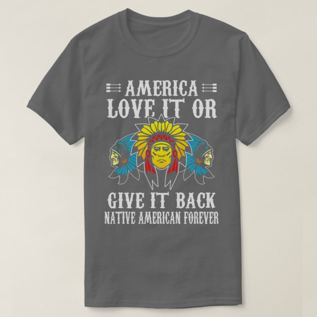 Amerika Kärlek eller Ge tillbaka amerikanska T Shirt (Design framsida)