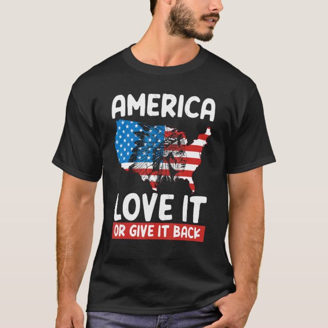 Amerika, Kärlek eller Ge, tillbaka den amerikanska T Shirt (Framsida)