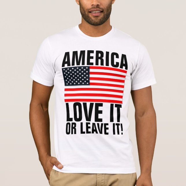 AMERIKA KÄRLEK IT ELLER LÄMNA IT! T-Shirts (Framsida)