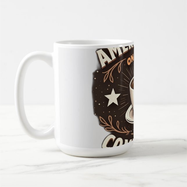 Amerika Körs På Kaffe Och Klagomål Kaffemugg (Vänster)