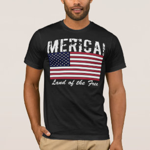 Amerika land av den fria skjortamörken t shirt