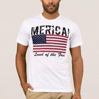 Amerika land av den fria skjortan tee shirt