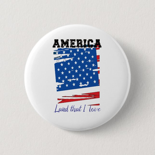 Amerika, land i kärlek knapp (Framsida)
