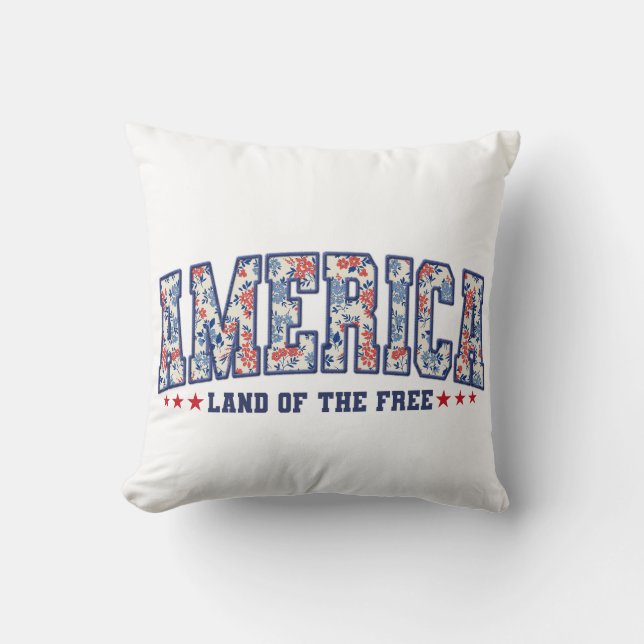 "Amerika: Land of the Free" Pillow Kudde (Framsida)