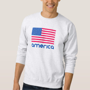 Amerika Lång Ärmad Tröja