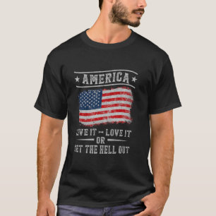 Amerika lever det kärlek eller kommer ut från 4:e t shirt