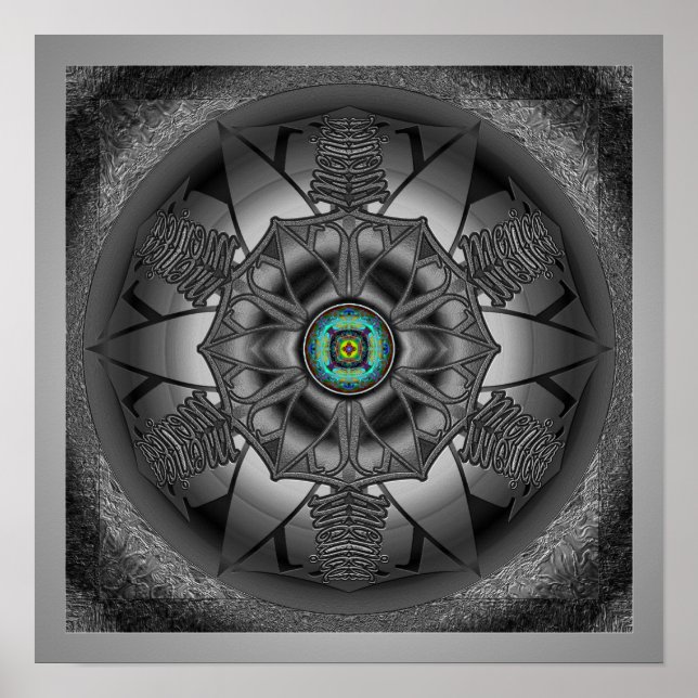 Amerika Mandala Poster (Framsidan)