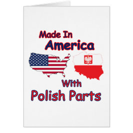 Amerika med polska delar hälsningskort