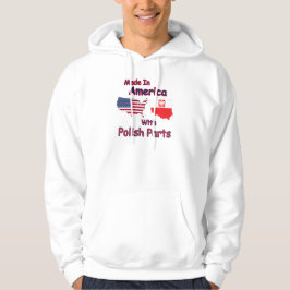 Amerika med polska delar hoodie