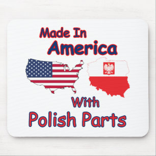 Amerika med polska delar musmatta