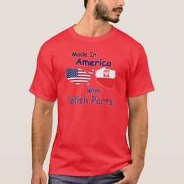Amerika med polska delar tee shirt