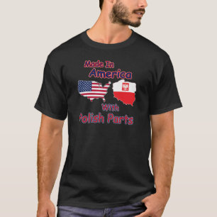 Amerika med polska delar tee shirt
