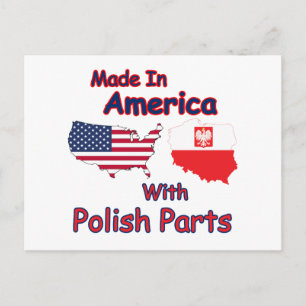 Amerika med polska delar vykort