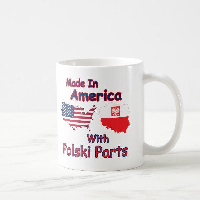 Amerika med polskidelar kaffemugg (Höger)