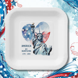 Amerika Min hjärtes eld 1776-2026 Patriotisk