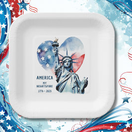 Amerika Min hjärtes eld 1776-2026 Patriotisk
