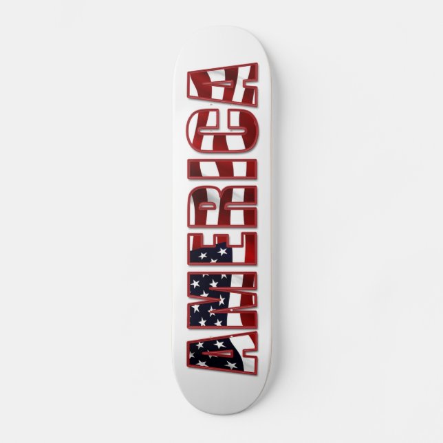 Amerika Mini Skateboard Bräda 18,5 Cm (Framsida)