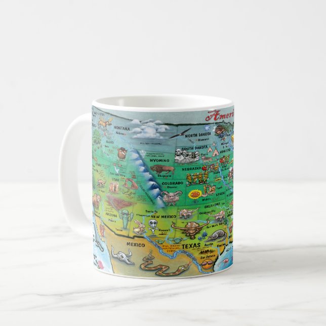 Amerika naturligt kaffemugg (Framsida vänster)